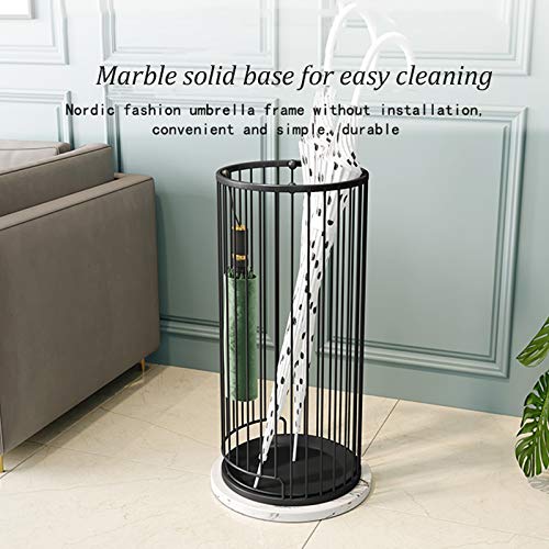 WXYZ Umbrella Stand at Home Entrance Corridor with Solid Marble Base, Can Store Long and Short Umbrellas, 50x25cm (Color : White)