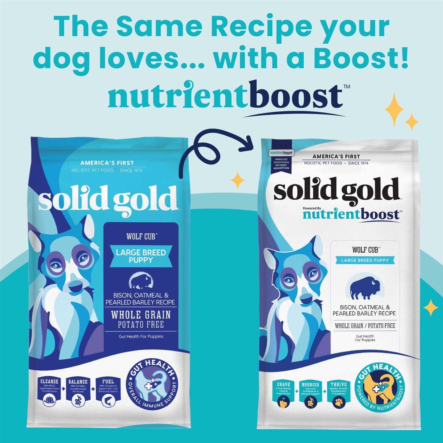 Solid Gold Nutrientboost Wolf Cub Bison Py Dry Dog Food - Pet Supplies online store