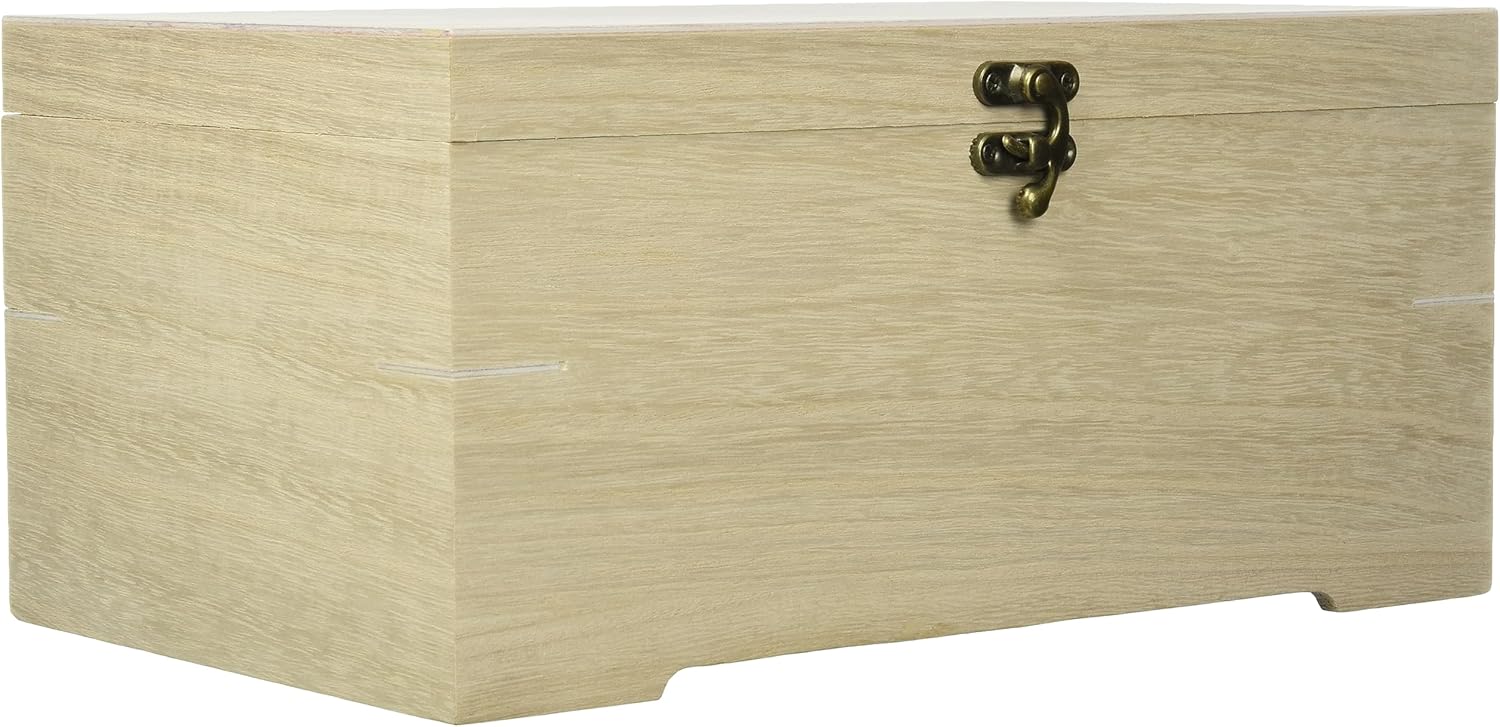 RAYHER Wooden Casket with Inset, 2 Parts, 28x18x13,5cm, Multi-Colour, 2.85 x 1.89 x 1.37 cm