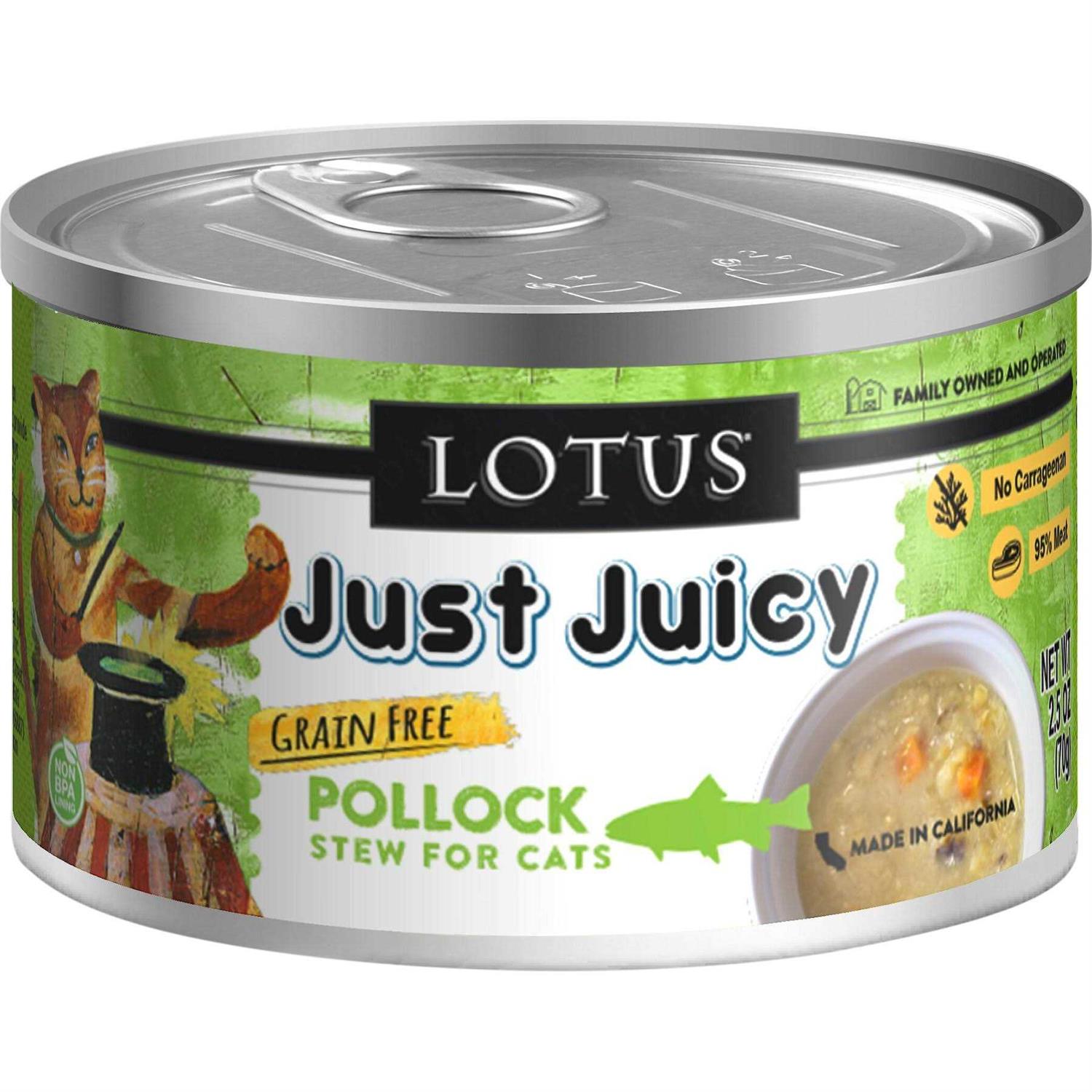 Lotus Just Juicy Salmon & Pollock Stew Cat Food - Pet Supplies online store