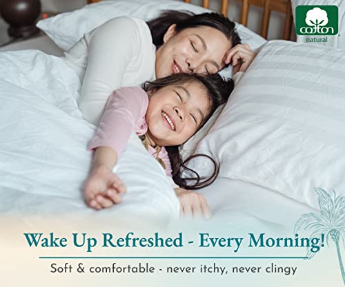 California Design Den 500 Thread Count 100% Cotton Sheets, 4 Piece Queen Size Sheet Set, Cooling Deep Pocket Bed Sheets with Fitted Elastic Sheet, Extra Soft Luxury Hotel Quality - White Sheets