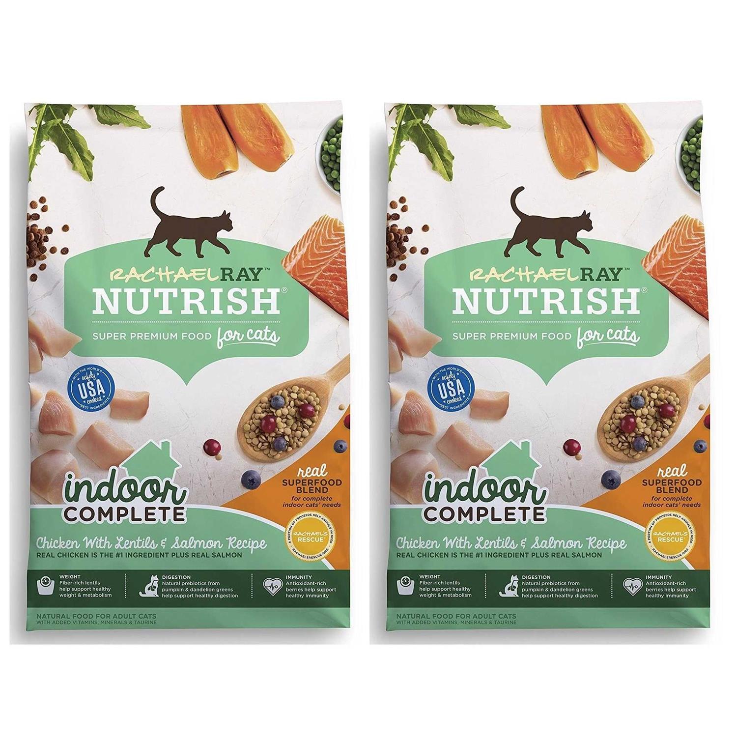 Rachael Ray Nutrish Indoor Complete Chicken with Lentils & Salmon Dry Cat Food - Pet Supplies online store