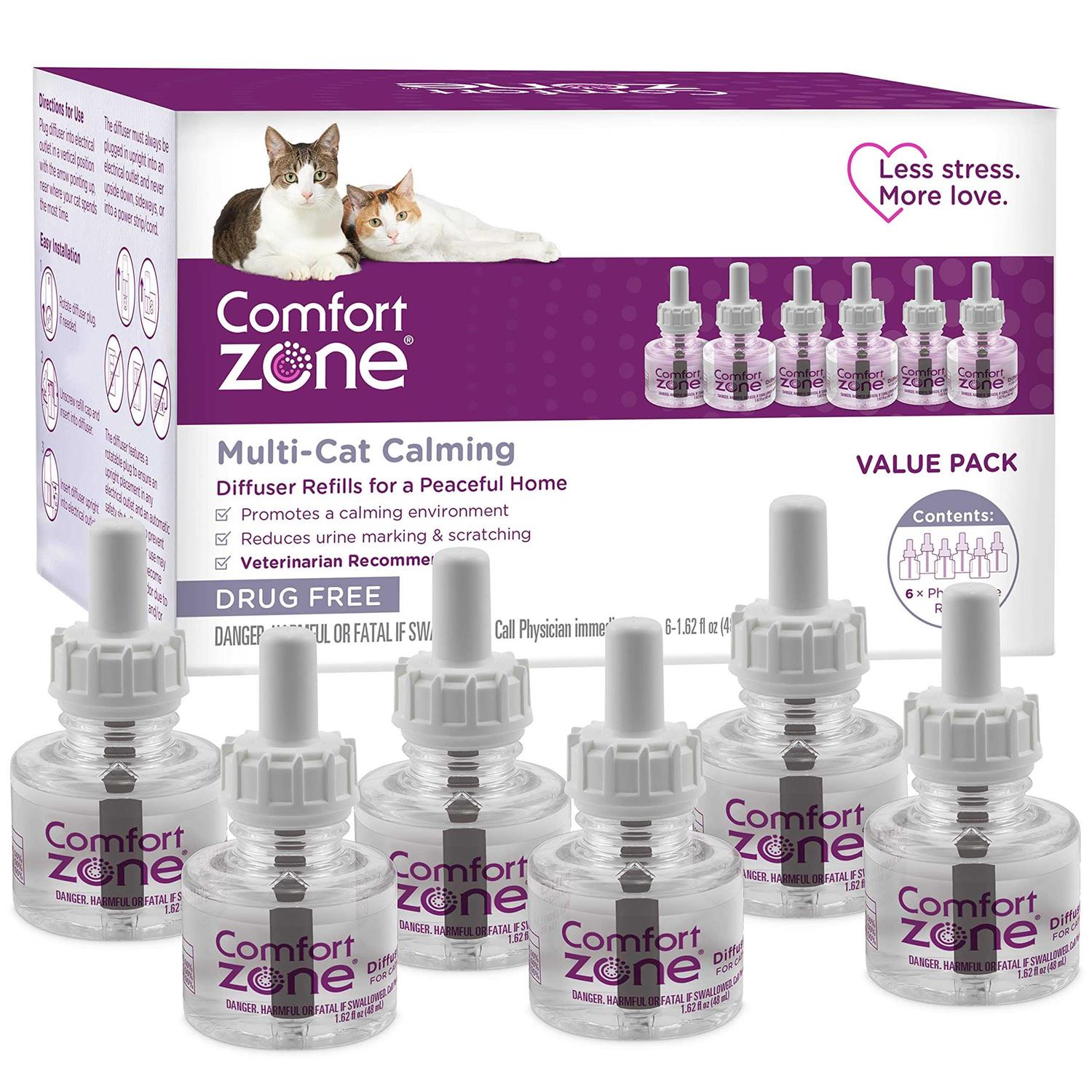 Comfort Zone Multi Cat Diffuser Refills For Cats - Pet Supplies online store