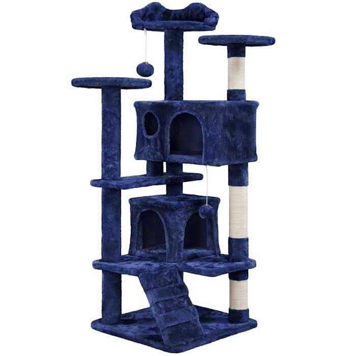 Topeakmart Plush Cat Tree with 2 Condos - Pet Supplies online store