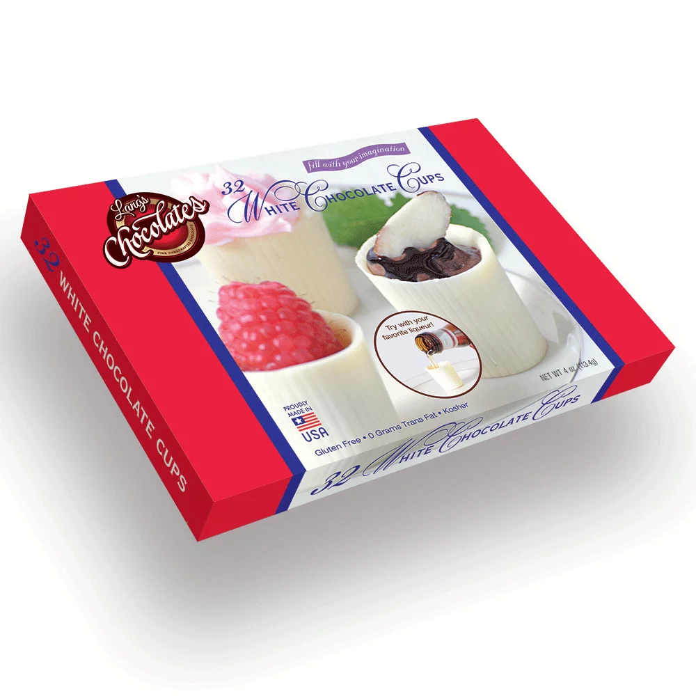 Lang's Chocolates Dark Chocolate Dessert Cups 64 piece box