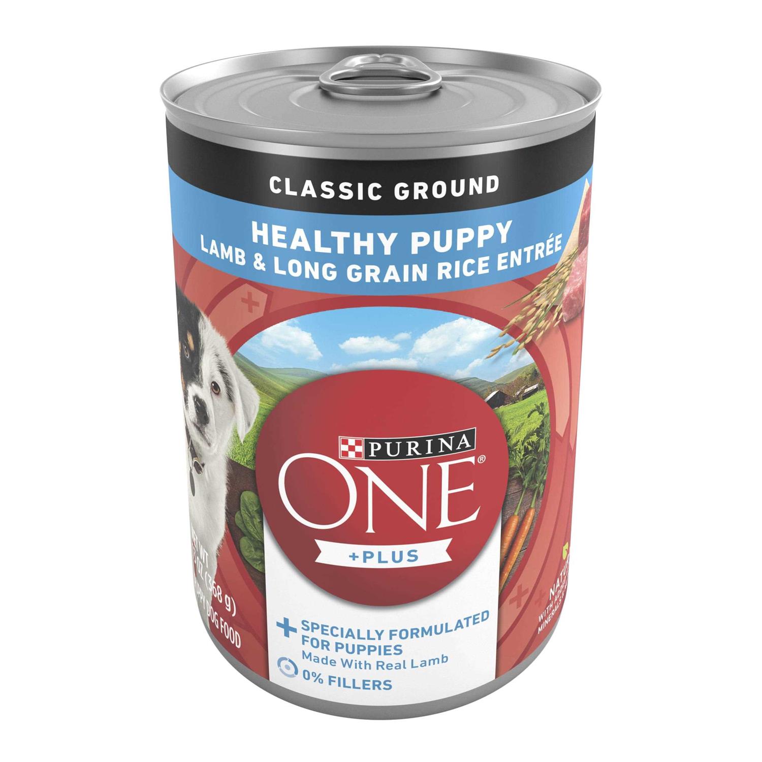 Purina ONE SmartBlend Classic Healthy Puppy Ground Lamb & Long Grain Rice Canned Dog Food - Pet Supplies online store