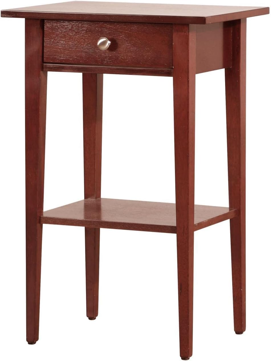Indoor Modern Home Decorative Dalton 1-Drawer Cherry Nightstand (28