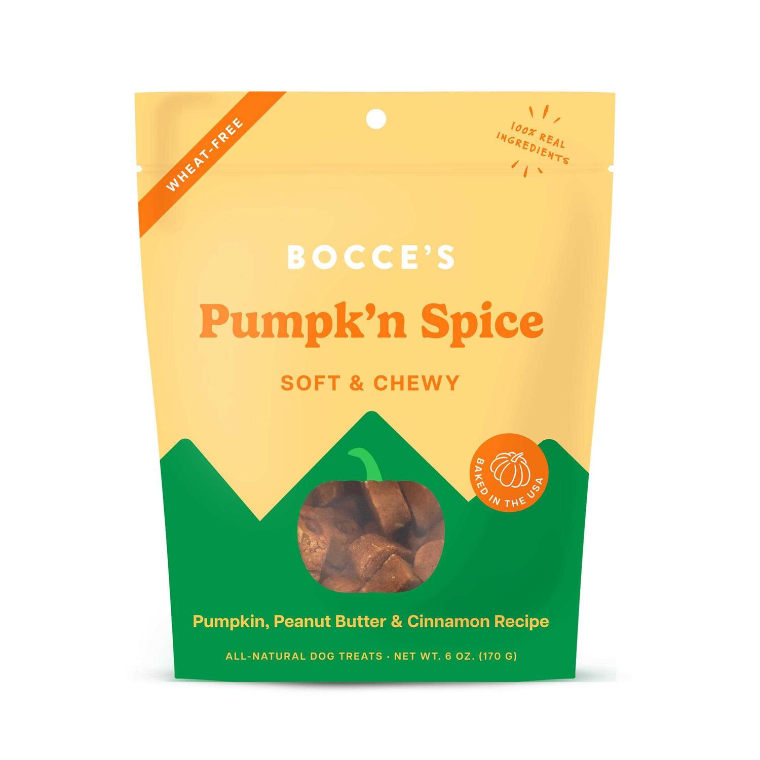 Bocce's Bakery Pumpk'n Spice Soft & Chewy Dog Treats - Pet Supplies online store