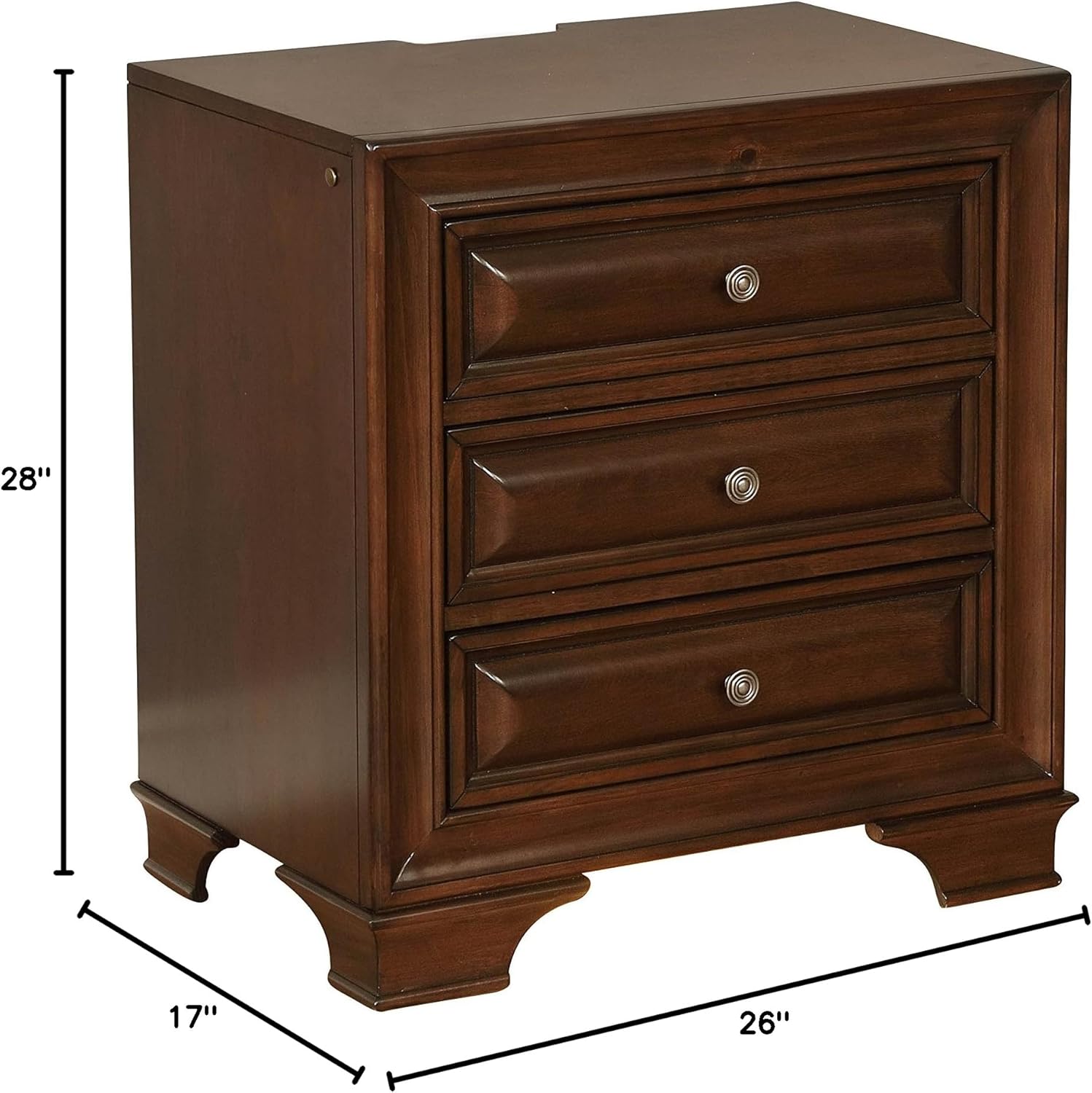 Iglehart Nightstand Brown Cherry