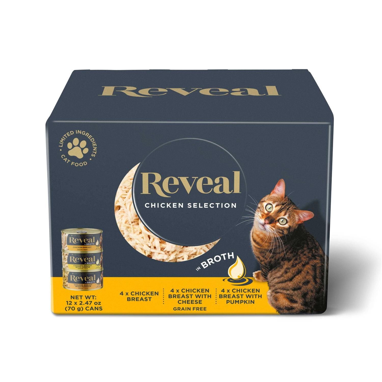 Reveal Cat Food Grain Free Chicken Selection in Broth - Pet Supplies online store