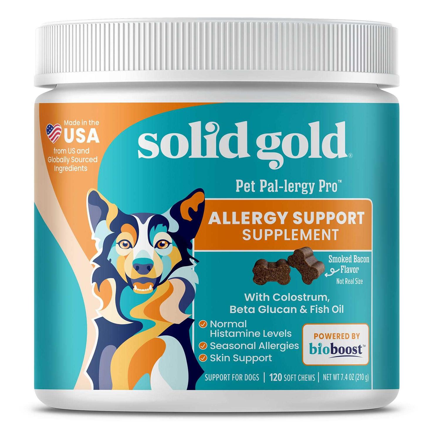 Solid Gold Dog Allergy Chews Itch Relief with Wild Alaskan Salmon Oil - Pet Supplies online store