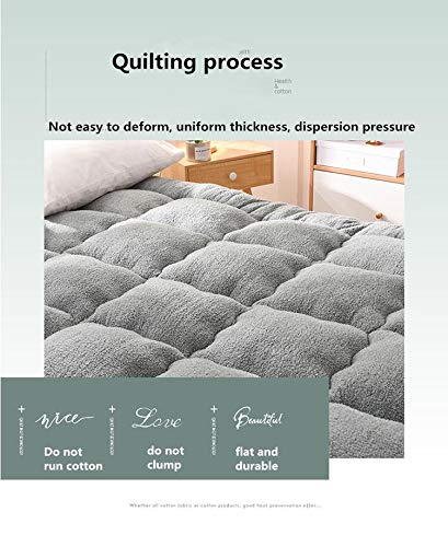 Plush Solid Color Floor Mattress Non-Slip Thicken Japanese Tatami mat Foldable Double Futon Mattress Topper for Bedroom Living Room Dorm Room EtcA-100x200cm(39x79inch)