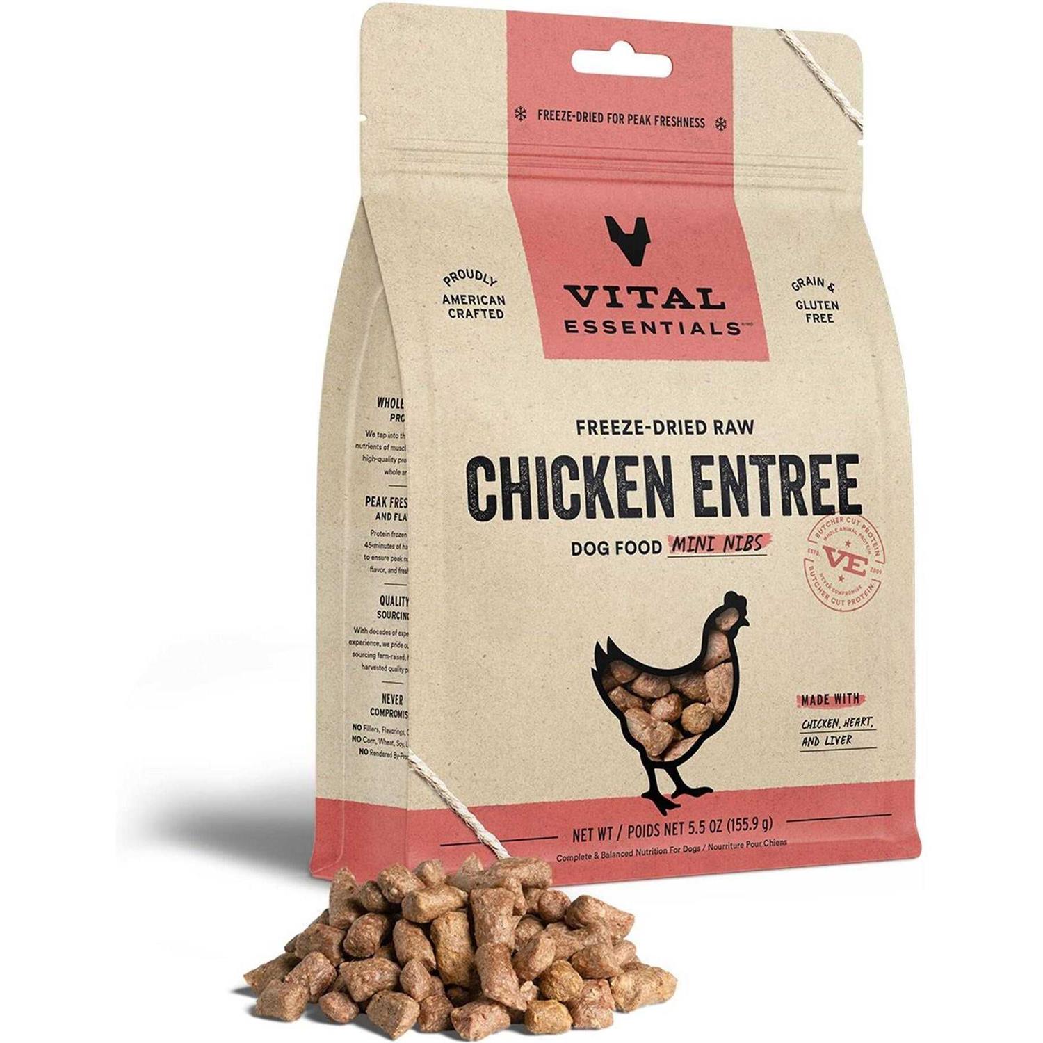Vital Essentials Dog Food Freeze Dried Chicken Mini Nibs - Pet Supplies online store