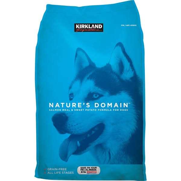 Kirkland Signature Nature's Domain Salmon Meal & Sweet Potato Dog Food 35 lb - Pet Supplies online store