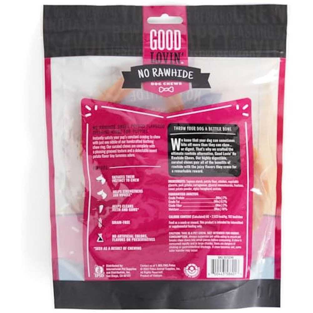 Good Lovin' Rawhide-Free Sweet Potato Puppy Ring Dog Treats - Pet Supplies online store