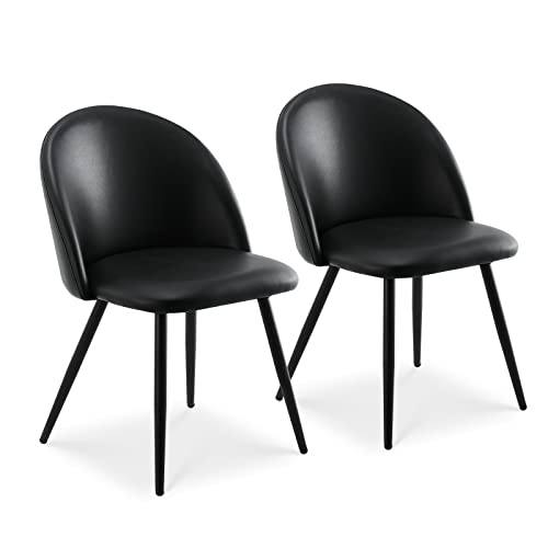 CLIPOP Velvet Dining Chairs Set of 4, Soft Comfy Upholstered Seat and Backrest Chair, Modern Leisure Side Chair with Metal Legs for Kitchen, Living Room, Lounge,Bedroom,Beige