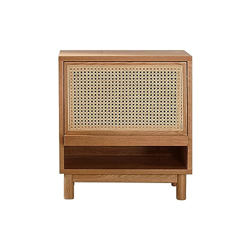 Vintage Nightstand Small Bedroom Storage Cabinet Solid Wood Bedside Cabinet