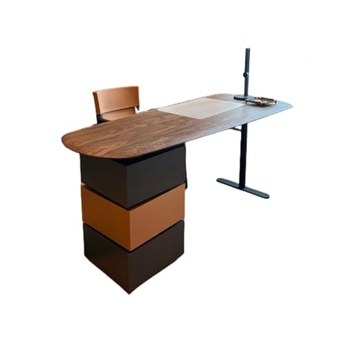 Office Desk Solid Wood Desk Light Luxury Modern Simple Living Room High-end Study Writing Desk Designer Minimalist Office Desk Sub Study Writing PC Desk(180 * 65 * 75cm)