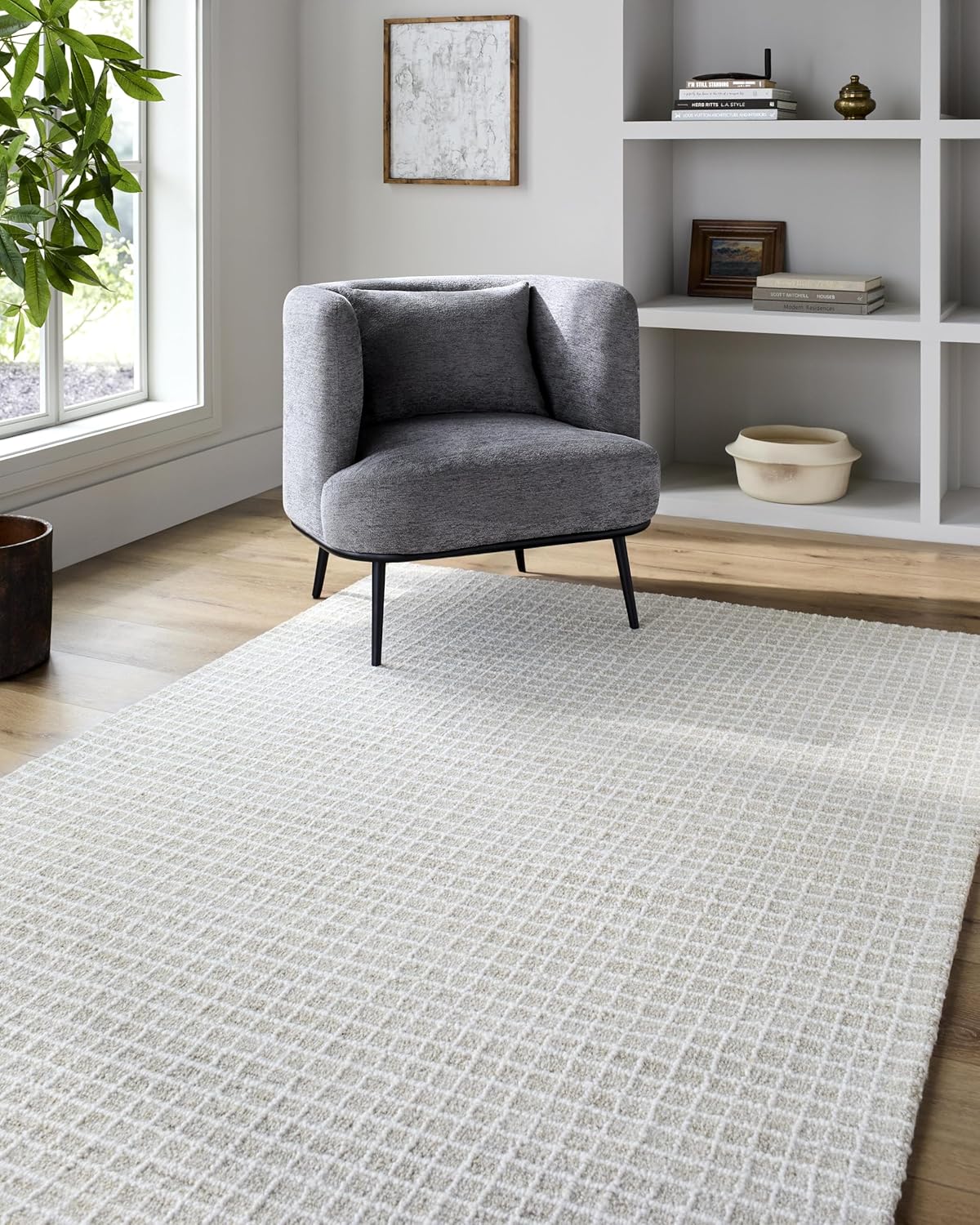 Livabliss x Vivir Andreas Modern Area Rug, 4' x 6', Taupe, (4' x 6')