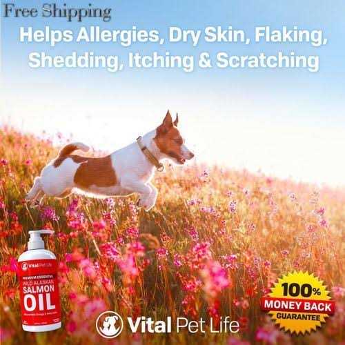 Vital Pet Life Salmon Oil for Dogs & Cats Healthy Skin & Coat Fish Oil - Pet Supplies online store