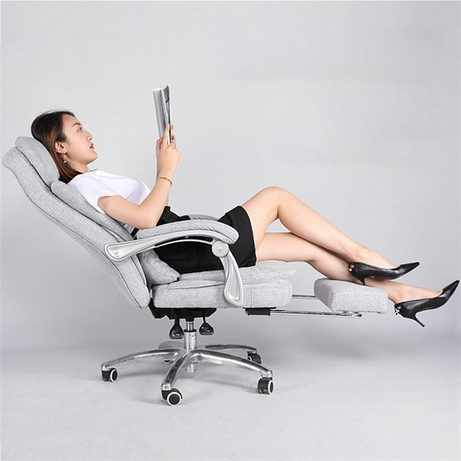 Ergonomic Office Chair High-Back Computer Chair with Lumbar Support with Armrests Adjustable Height Backrest and Headrest