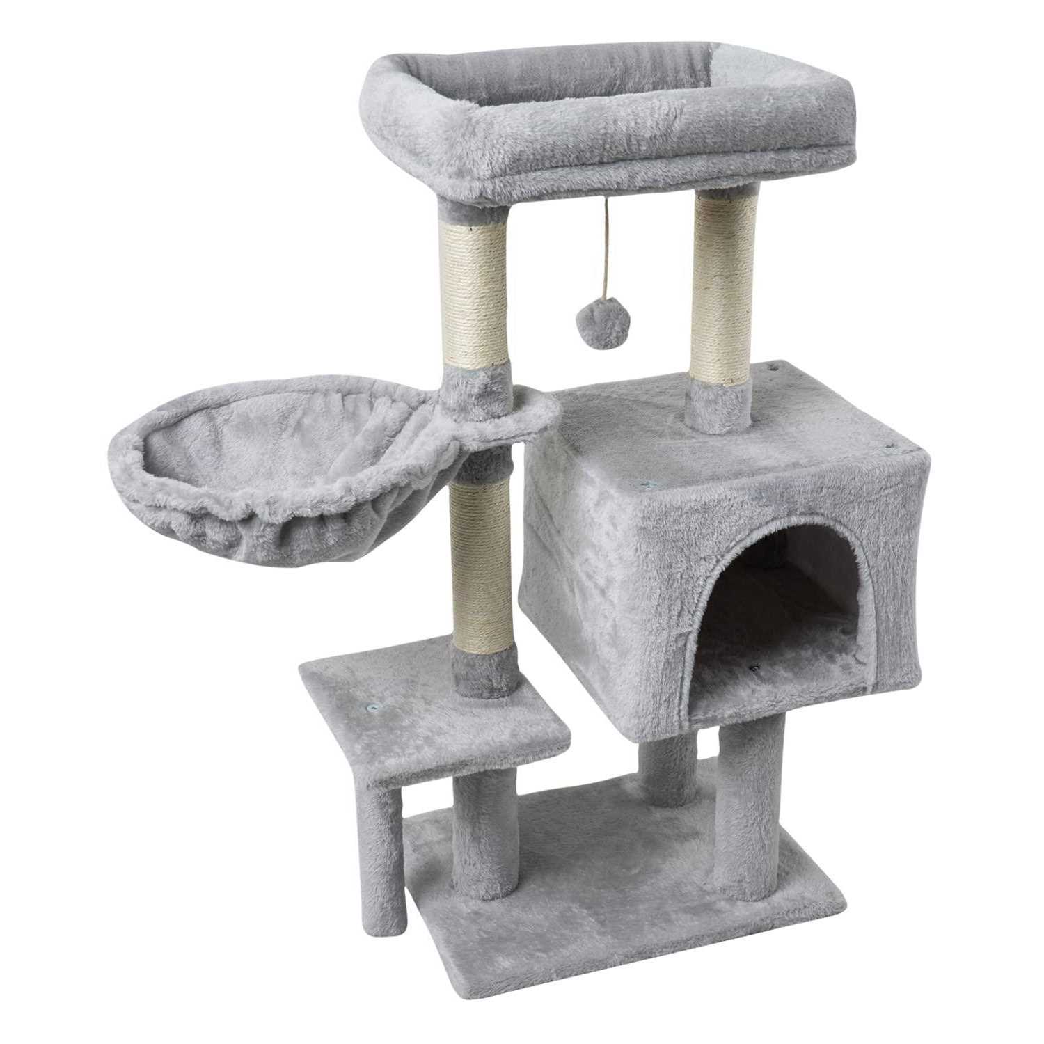 FISH&nap us09h Cute Cat Tree Kitten Cat Tower for Indoor Cat Condo Sisal Scratching Posts with Jump Platform Cat Furniture Activity Center Play House - Pet Supplies online store