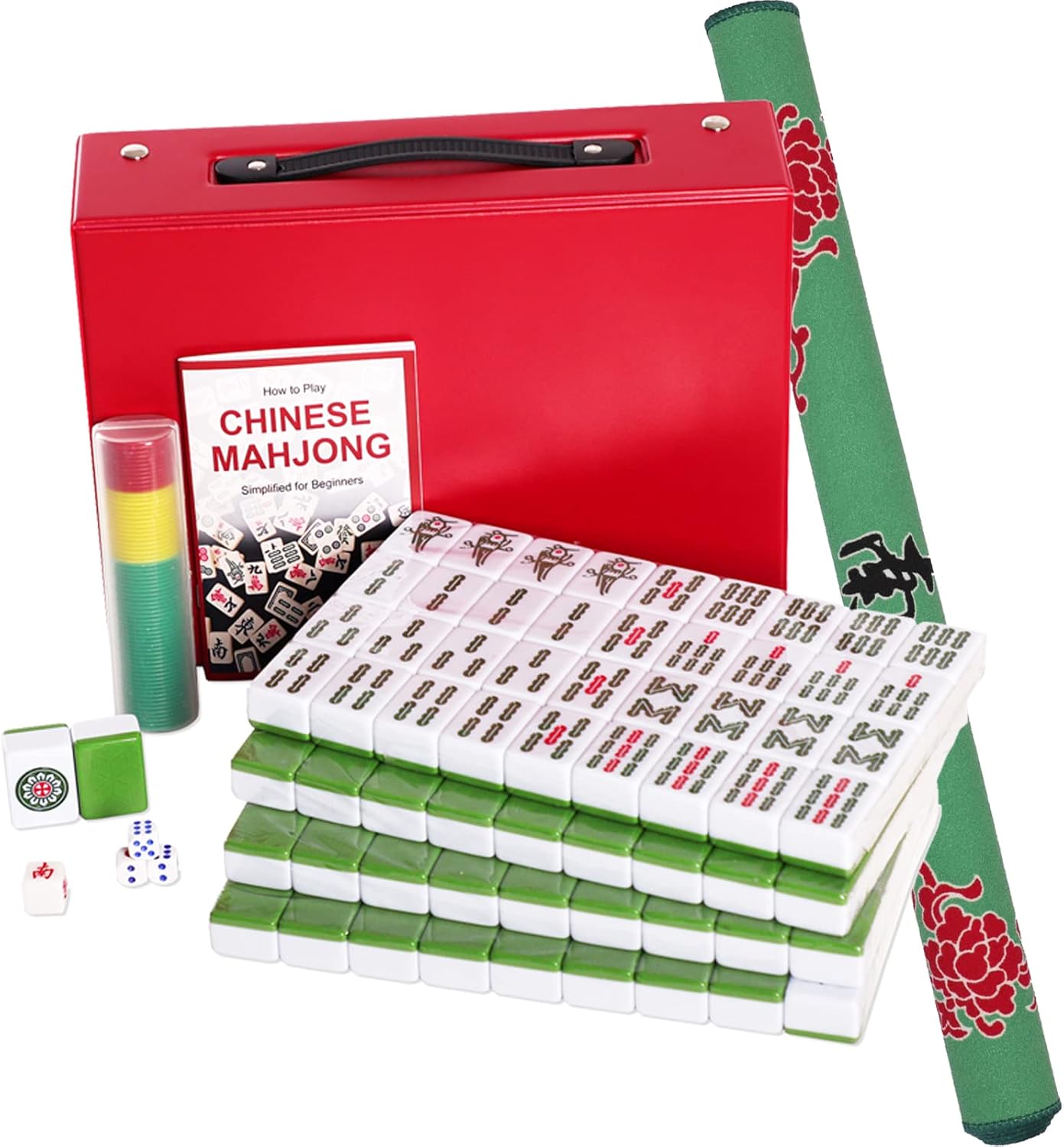 Chinese Mahjong Set with Mahjong Mat, X-Large 1.6