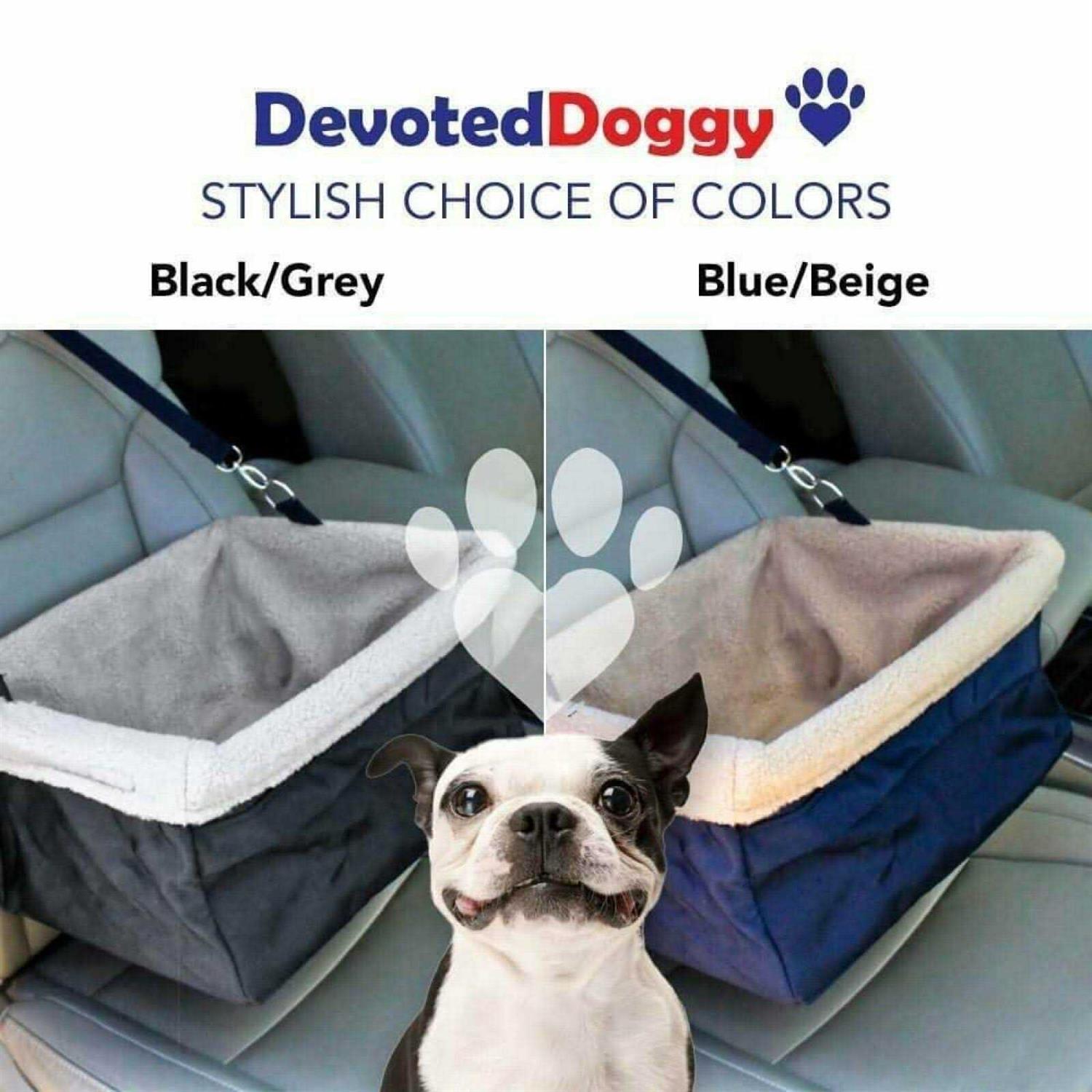 Devoted Doggy Deluxe Dog Car Seat Dog Booster Seat Fits Pets up to 15lbs - Pet Supplies online store