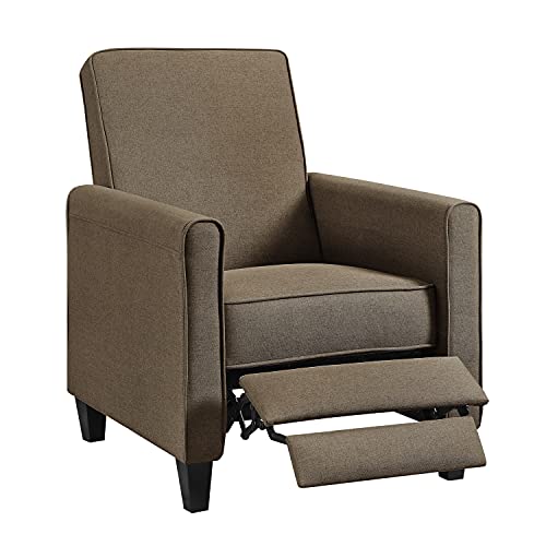 Home Theater Seating Push Back Recliner Chairs, Reclining Chair, Small Recliners for Small Spaces with Adjustable Footrest, Relaxing Sofa Recliners – Linen, Gray