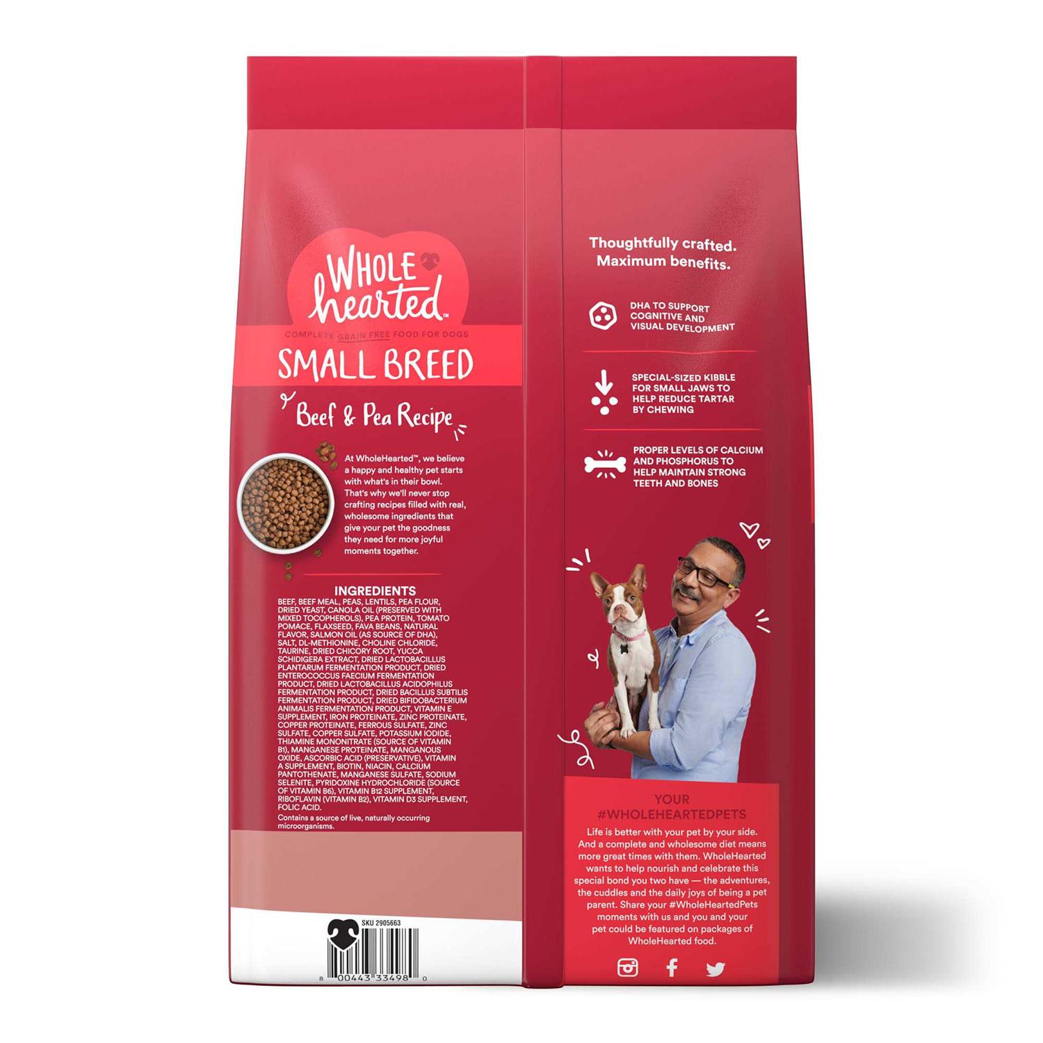 WholeHearted Grain Free Breed Beef Pea Recipe Dry Puppy Food - Pet Supplies online store