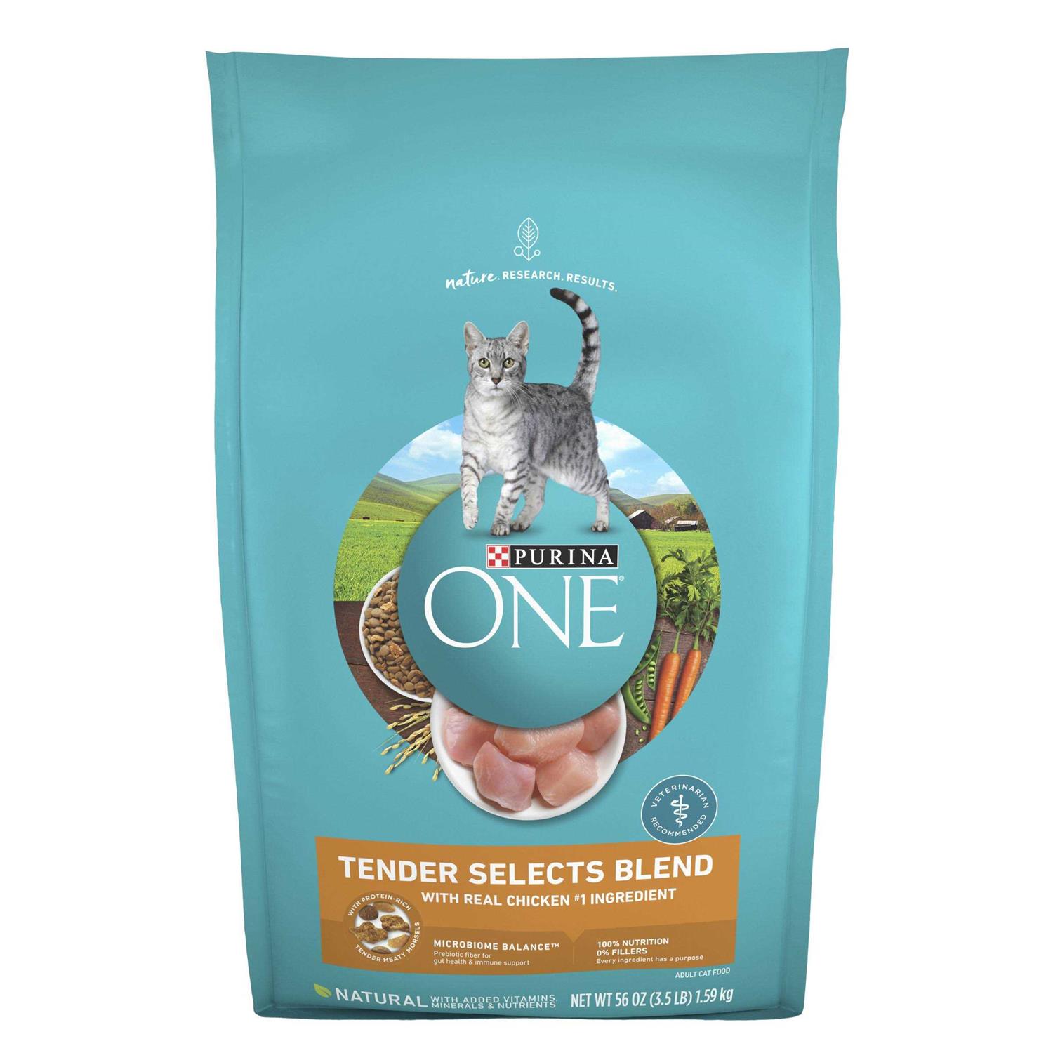 Purina ONE Tender Selects Blend Dry Cat Food With Real Chicken - Pet Supplies online store