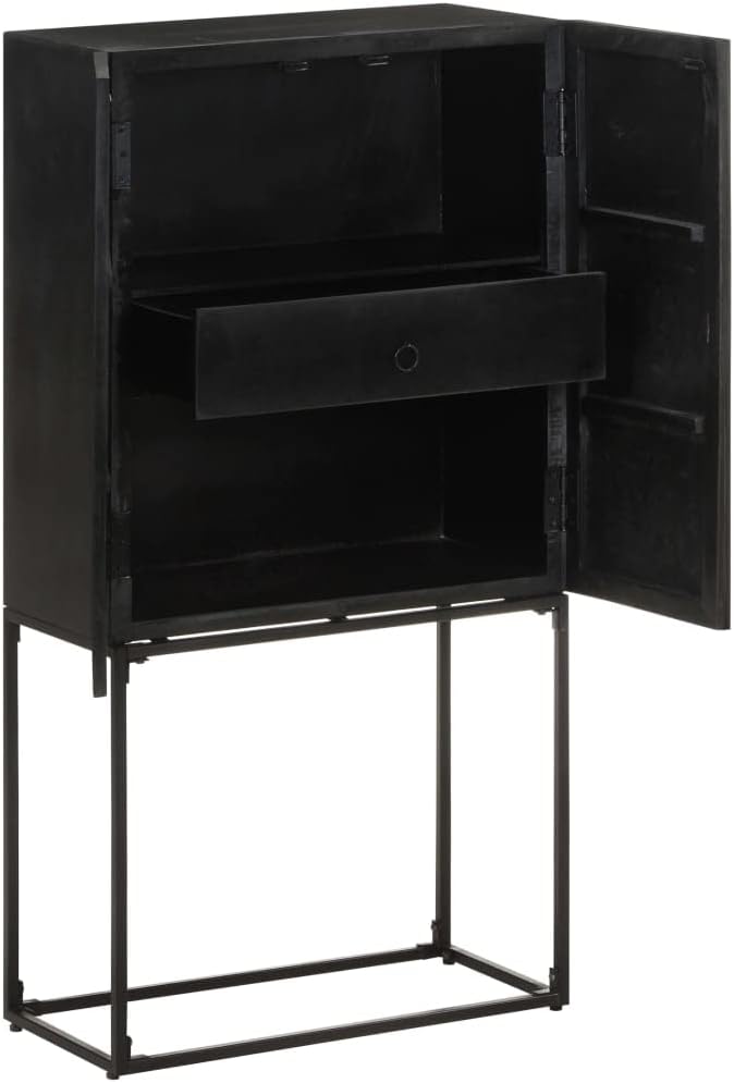 Sideboard Black,Display Cabinet,Storage Decorative Cabinet,Buffet Cabinet,Entryway Cabinet,Farmhouse Cabinet,for Kitchen,Living Room,Bedroom,Office,23.6
