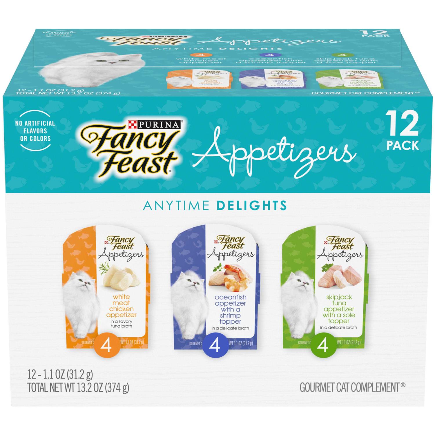 Fancy Feast Appetizers Grain-Free Variety Pack Wet Cat Food - Pet Supplies online store