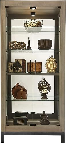 Howard Miller Hurwicz Curio Cabinet, Aged Grey