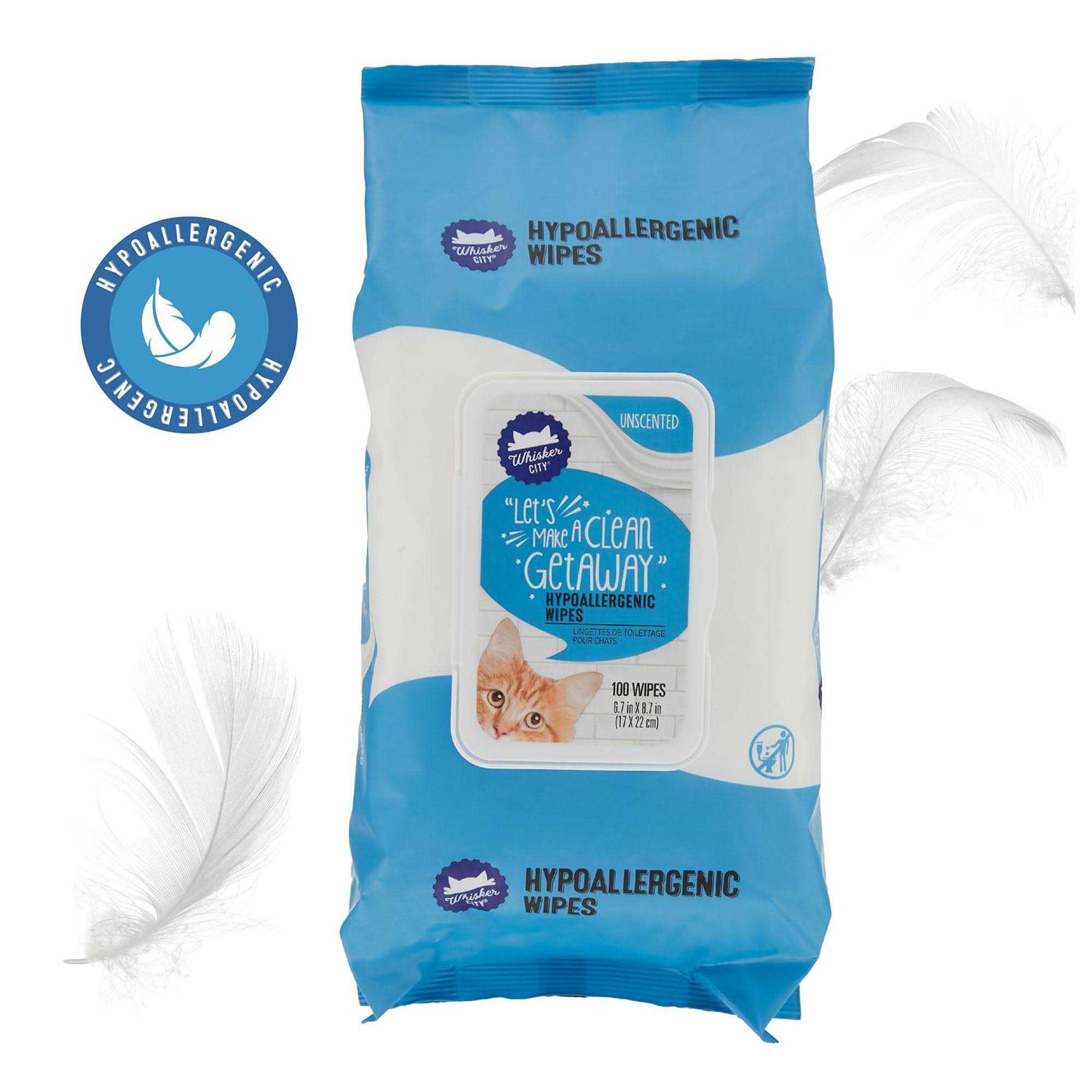 Whisker City Hypoallergenic Wipes Unscented - Pet Supplies online store