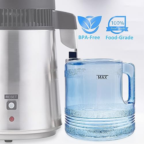 1 Gallon/ 4L Carafe for Countertop Distiller, Replacement Collection Bottle Water Container for Megahome, CO-Z, VEVOR, Mophorn, and Other Most Brands 4L/1 Gallon Distillers