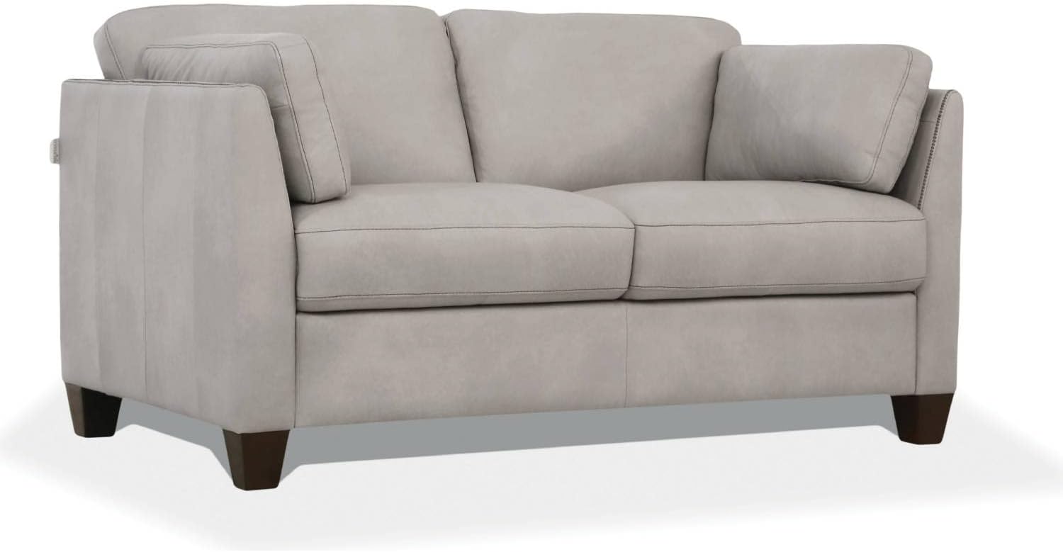 ACME Matias Loveseat, Dusty White Leather 55016
