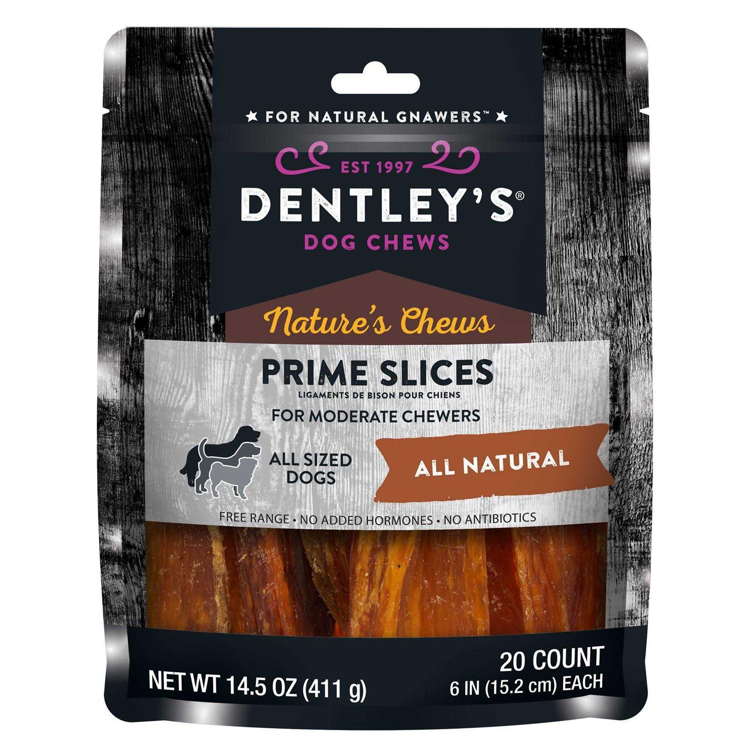 Dentley's Nature's Chews Prime Slices Dog Chew - Pet Supplies online store
