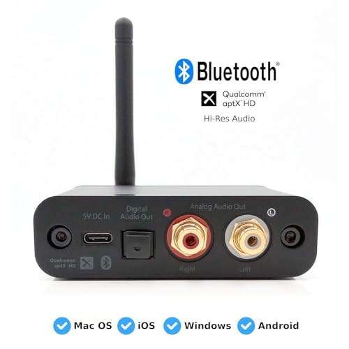 Audioengine B1 5.3 Bluetooth Receiver for Older Classic Stereo Speakers and Sound Systems - Long Range HiFi Adaptive Wireless Up to 32 Bit Audio Music Streamer