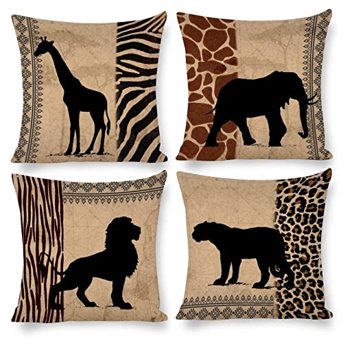 Blue and Grey Abstract Art Pillow Covers 16x16 Set of 4 Blue and Grey Art Modern Decorative Throw Pillow Cushion Cover for Bedroom Sofa Living Room