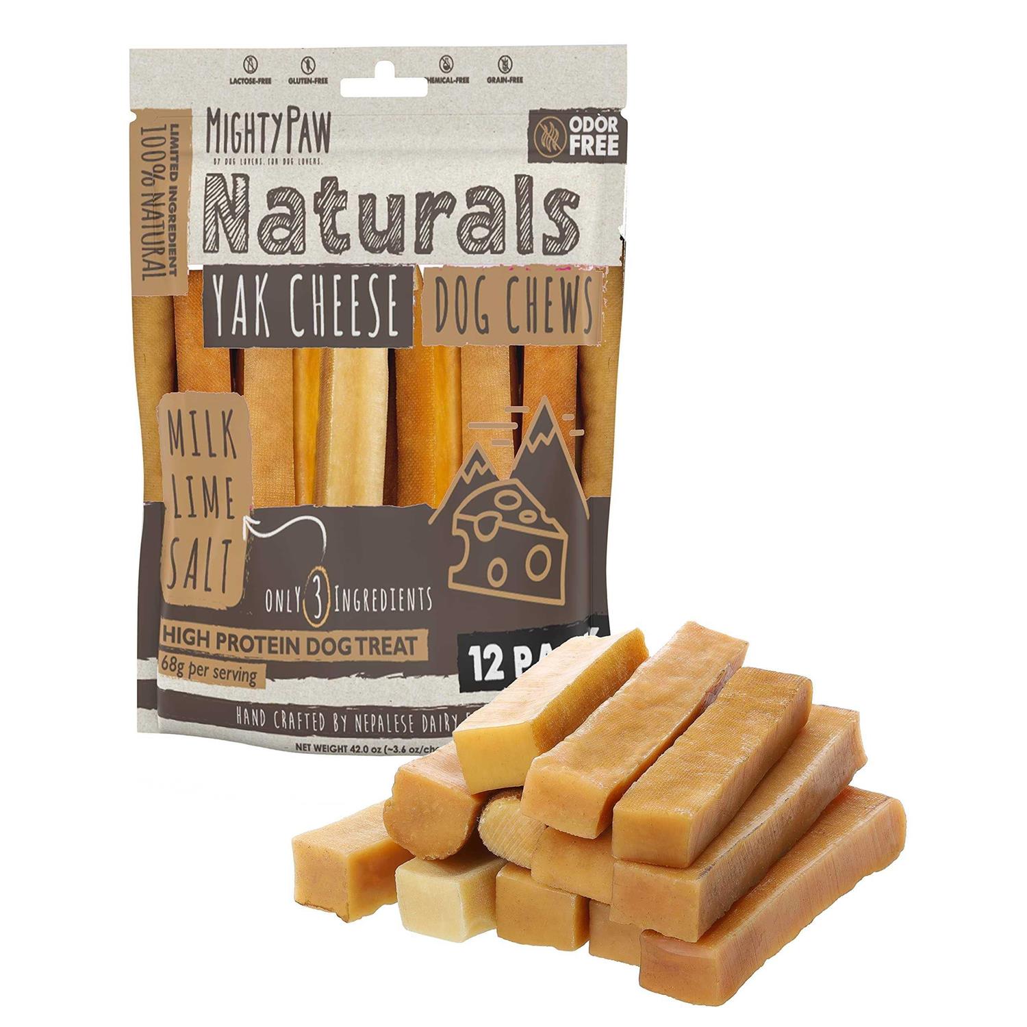 Mighty Paw Yak Cheese Chews for Dogs All-Natural Long Lasting Pet Treats Odorless and Great for Oral Health Limited-Ingredient - Pet Supplies online store