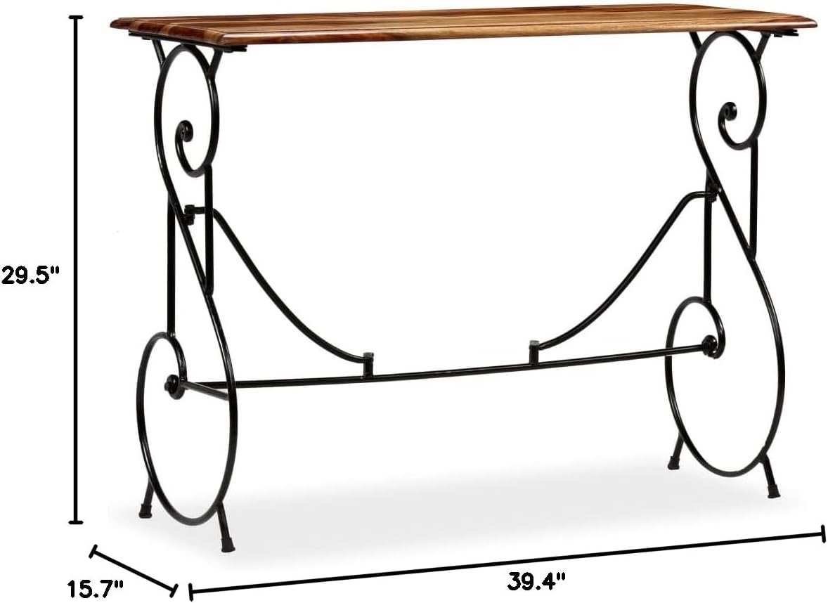 Console Table, Side Table, Foyer Table, Sideboard, Entryway Living Room Home Sofa Table, Console Table Solid Sheesham Wood 39.4