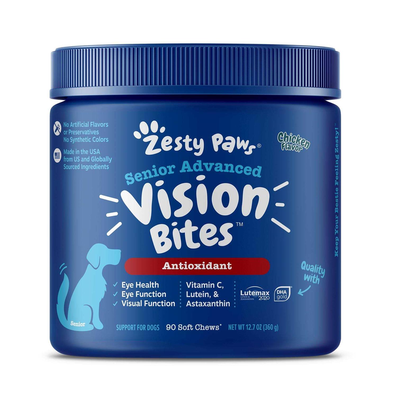Zesty Paws Senior Advanced Vision Bites for Dogs - Pet Supplies online store