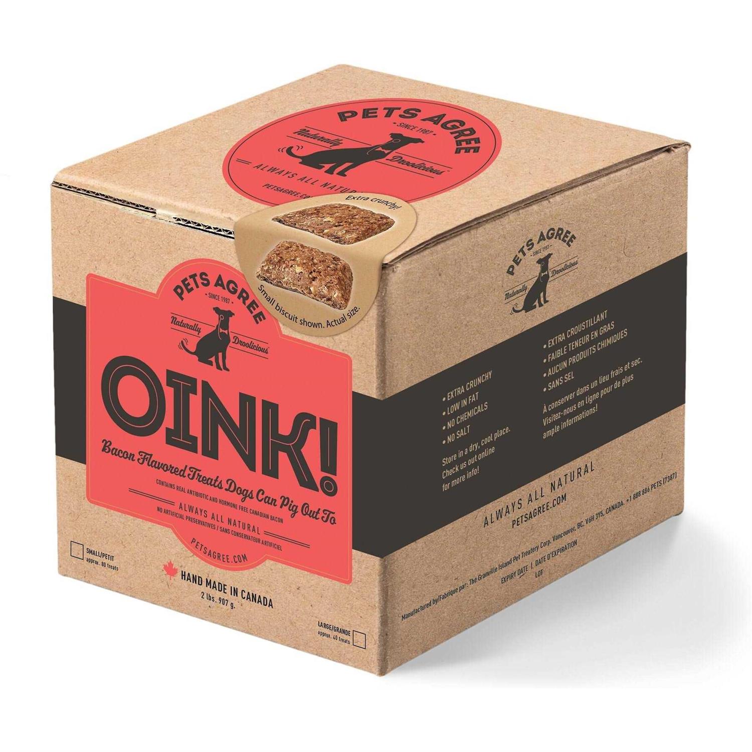 The Granville Island Pet Treatery Oink! Pets Agree Bacon Flavored Dog Treats - Pet Supplies online store