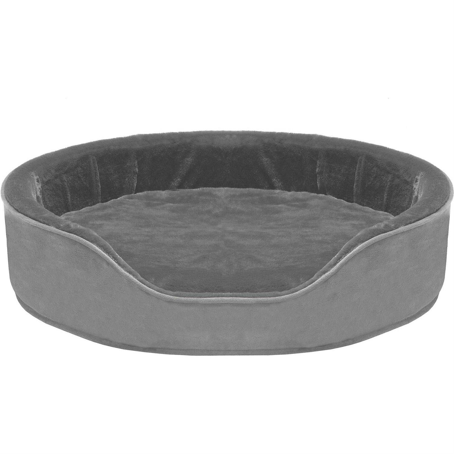 FurHaven Plush & Velvet Oval Dog Bed - Pet Supplies online store