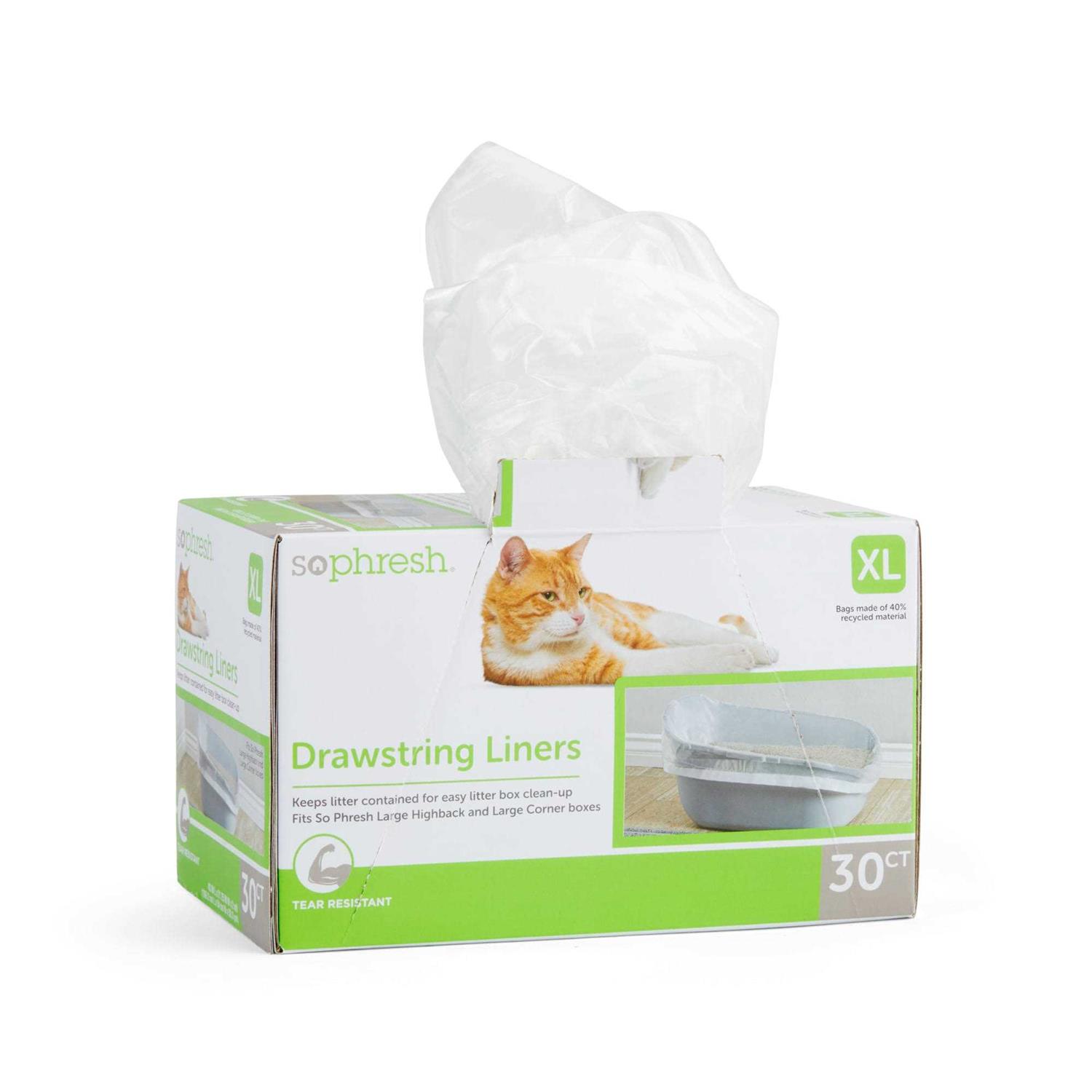 So Phresh Drawstring Liners for Highback Boxes for Cats - Pet Supplies online store