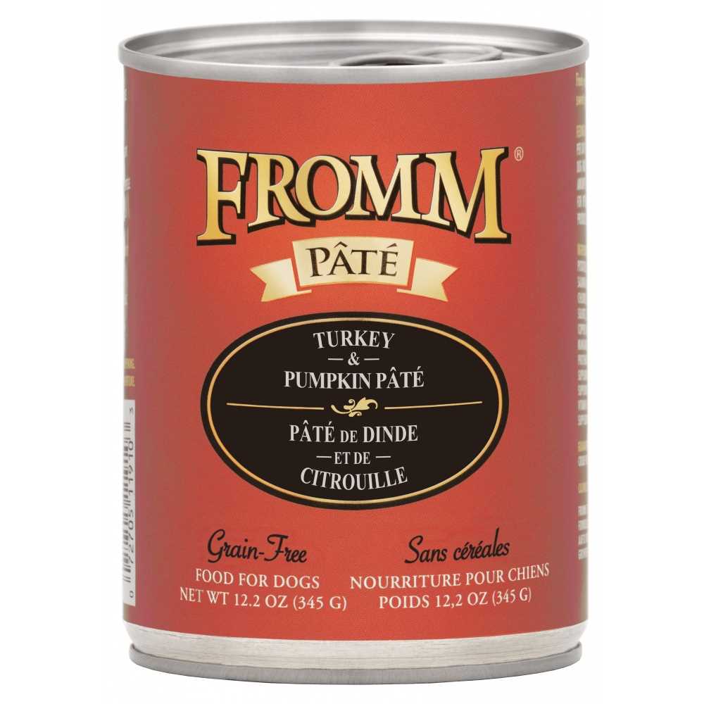 Fromm Turkey & Pumpkin Pate Grain Free Canned Dog Food - 12.2 oz, case of 12 | PetFlow - Pet Supplies online store