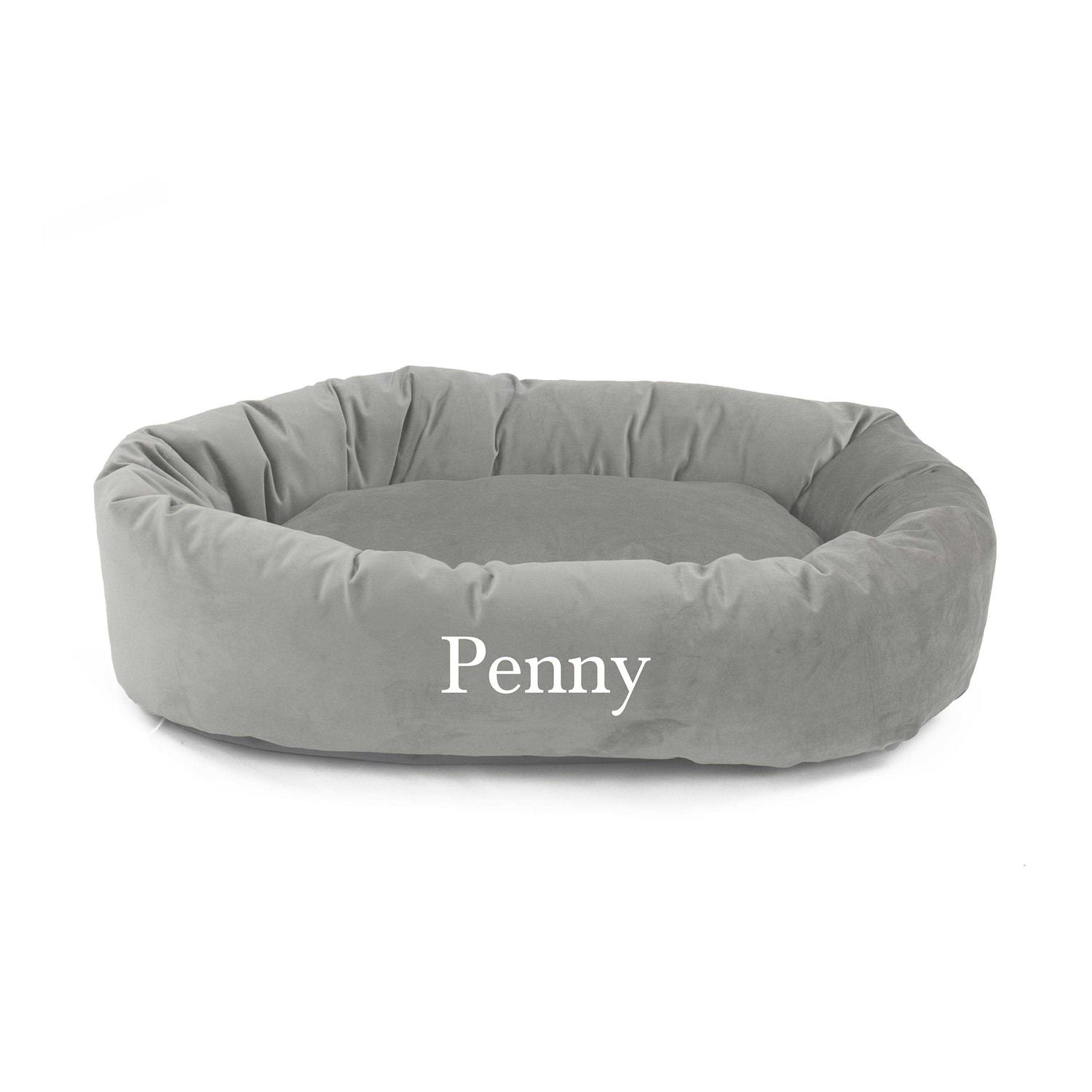 Majestic Pet Velvet Personalized Bagel Cat & Dog Bed - Pet Supplies online store