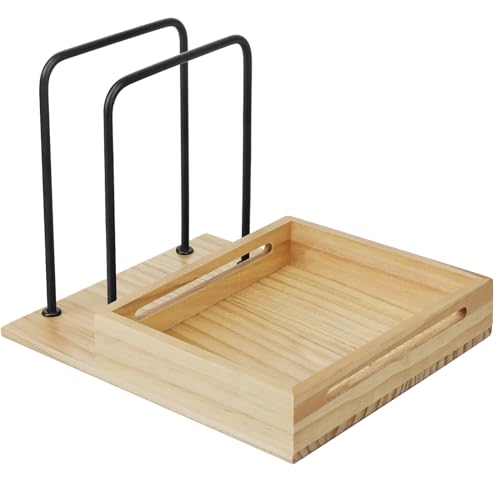 Napkin Holder for Table,Metal Wood Napkin Holder with Salt and Pepper Shakers Caddy,Napkin Holders for Kitchen,Napkin Holders for Paper Napkins,Modern Napkin Holders for Kitchen,Bathroom,Countertop