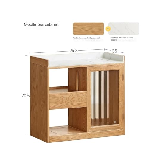 Buffet Cabinet Solid wood slate tea cabinet modern simple oak sideboard home removable restaurant storage cabinet Buffet Sideboard